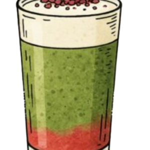 Strawberry Matcha Float